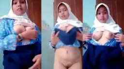 Gadis Smp Berjilbab Tapi Tetap Menggoda Dengan Seragam Sekolah