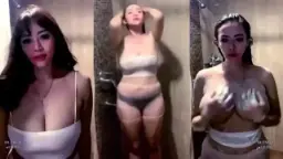 Naora Live Mandi, Toket Bulet Bikin Sange Abis