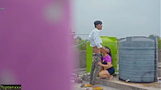 Berondong Lagi Ngewe Di Atap Rumah, Jangan Mancing Sial, Jangan Keluarin Dalem Memek!