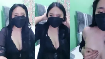Live Zahra Pake Lingerie Hitam Bikin Crot, Goyang Binal Bikin Makin Horny